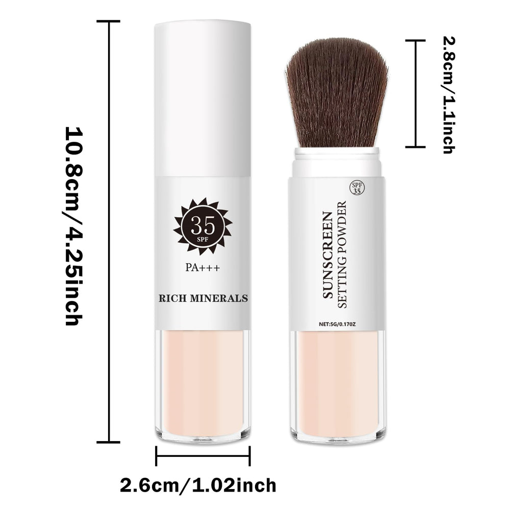 XINGXYUEL mineral sunscreen powder SPF 35 protection for sunny days.