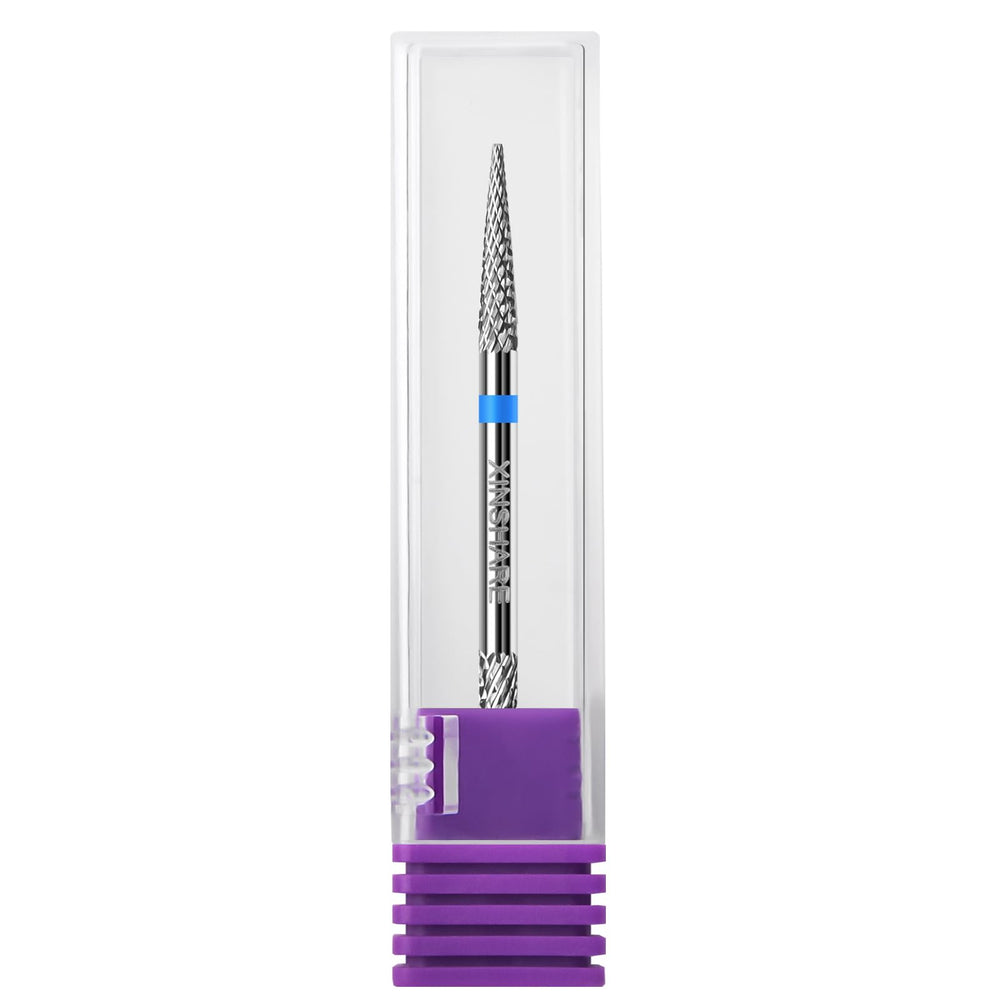 Xinshare gel polish removal bit smooths gel with controlled motion.