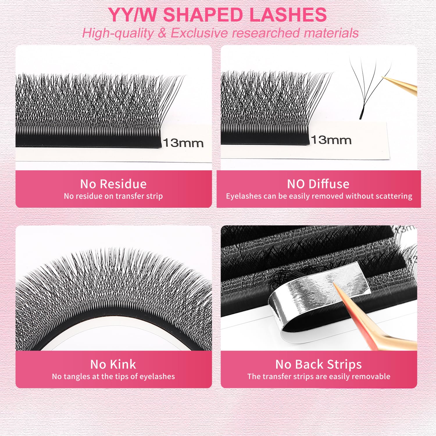 XIUSUZAKI W4D lashes tray matte black for natural depth