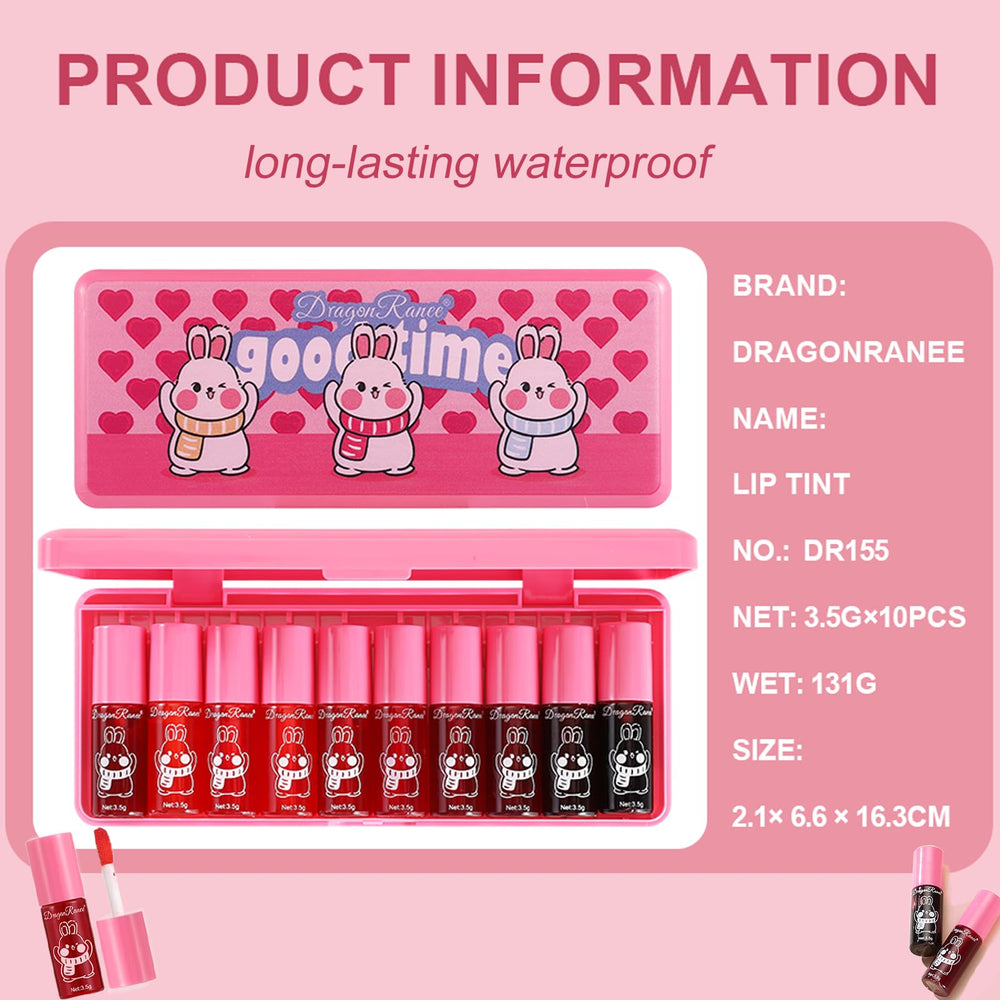 Xiuxixu gift box packaging containing the lip tint set