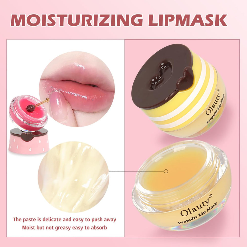 Xiuxixu honey lip balm stick close-up shows smooth texture for quick hydration.