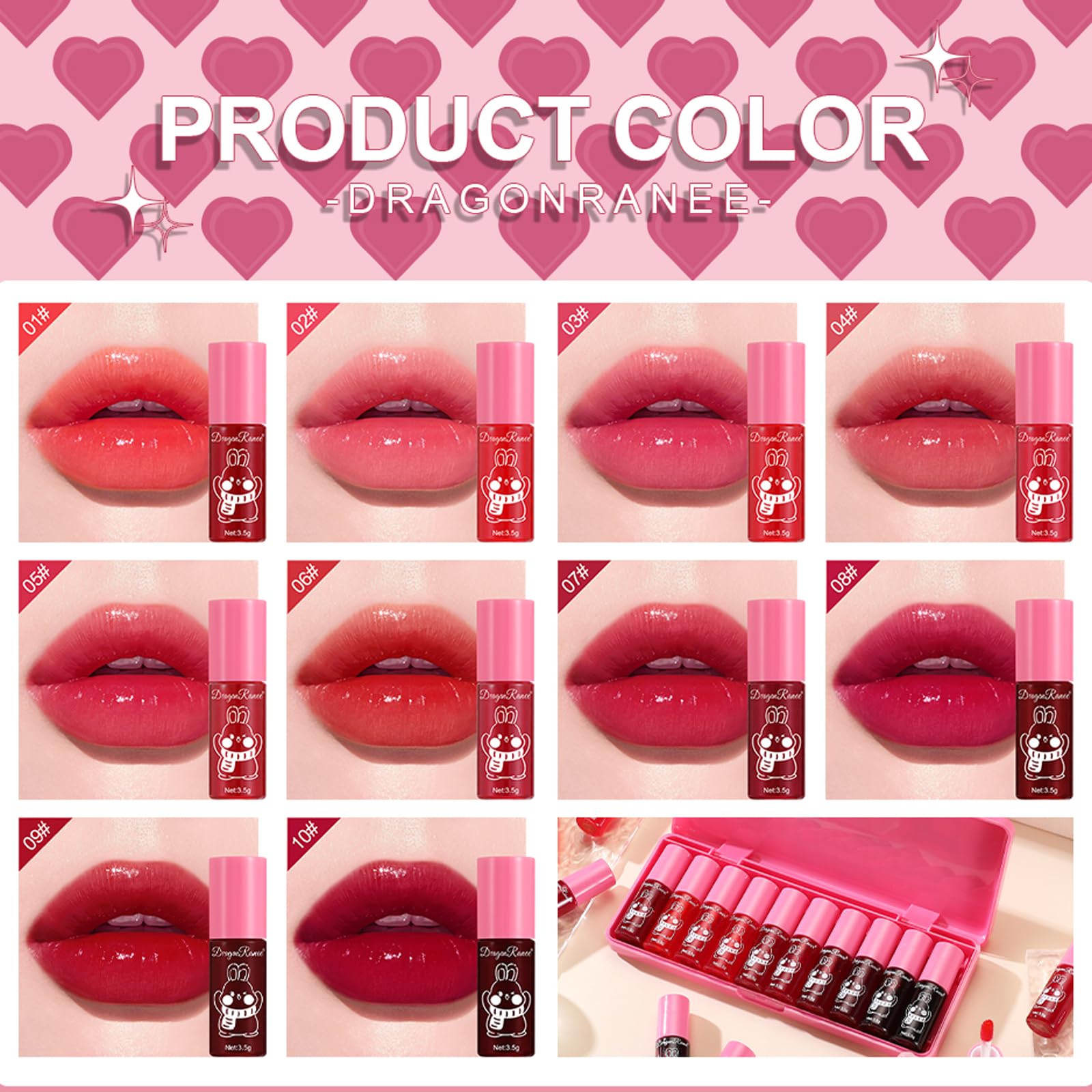 Xiuxixu waterproof, non-stick lip stain designed for long wear