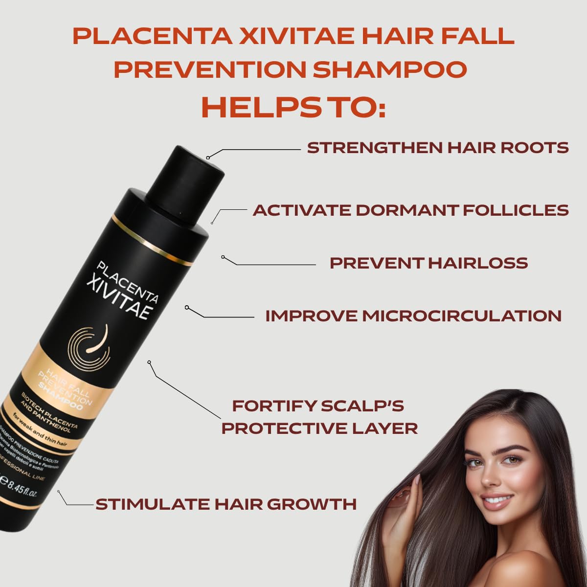 XIVITAE Placenta Shampoo foam demonstrates gentle cleansing for daily use.