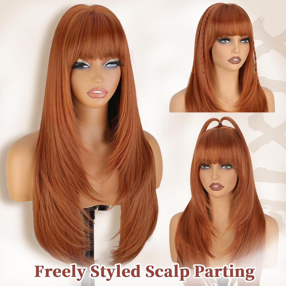 XIXIBI wig with 4x4 simulated scalp highlights realistic hairline without lace