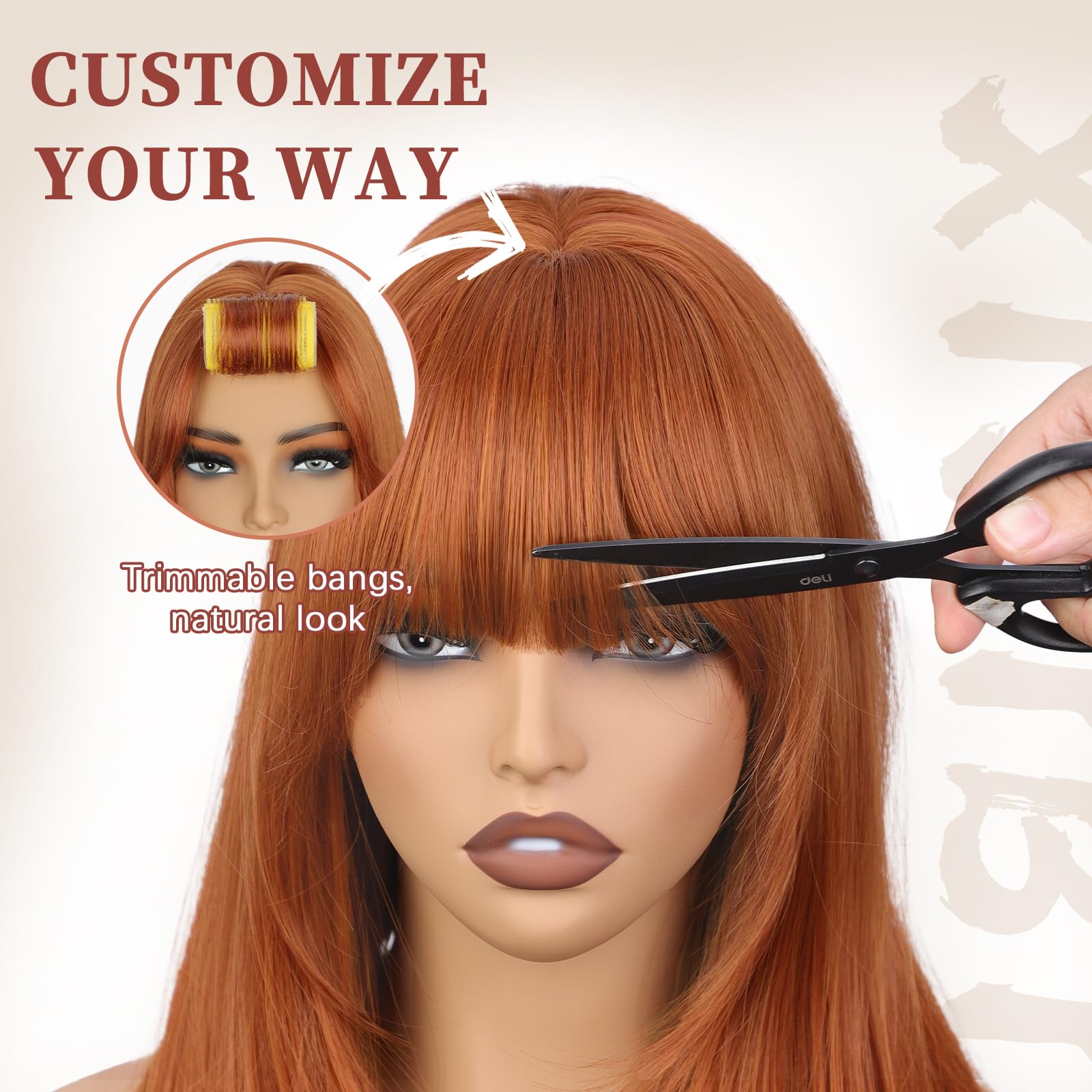 XIXIBI wig offers a smooth-touch fiber for easy daily styling