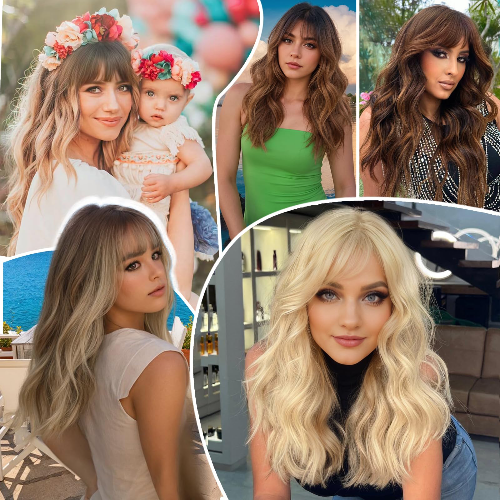 XIXIBI 20-inch blonde wig ideal for parties, weddings, and cosplay