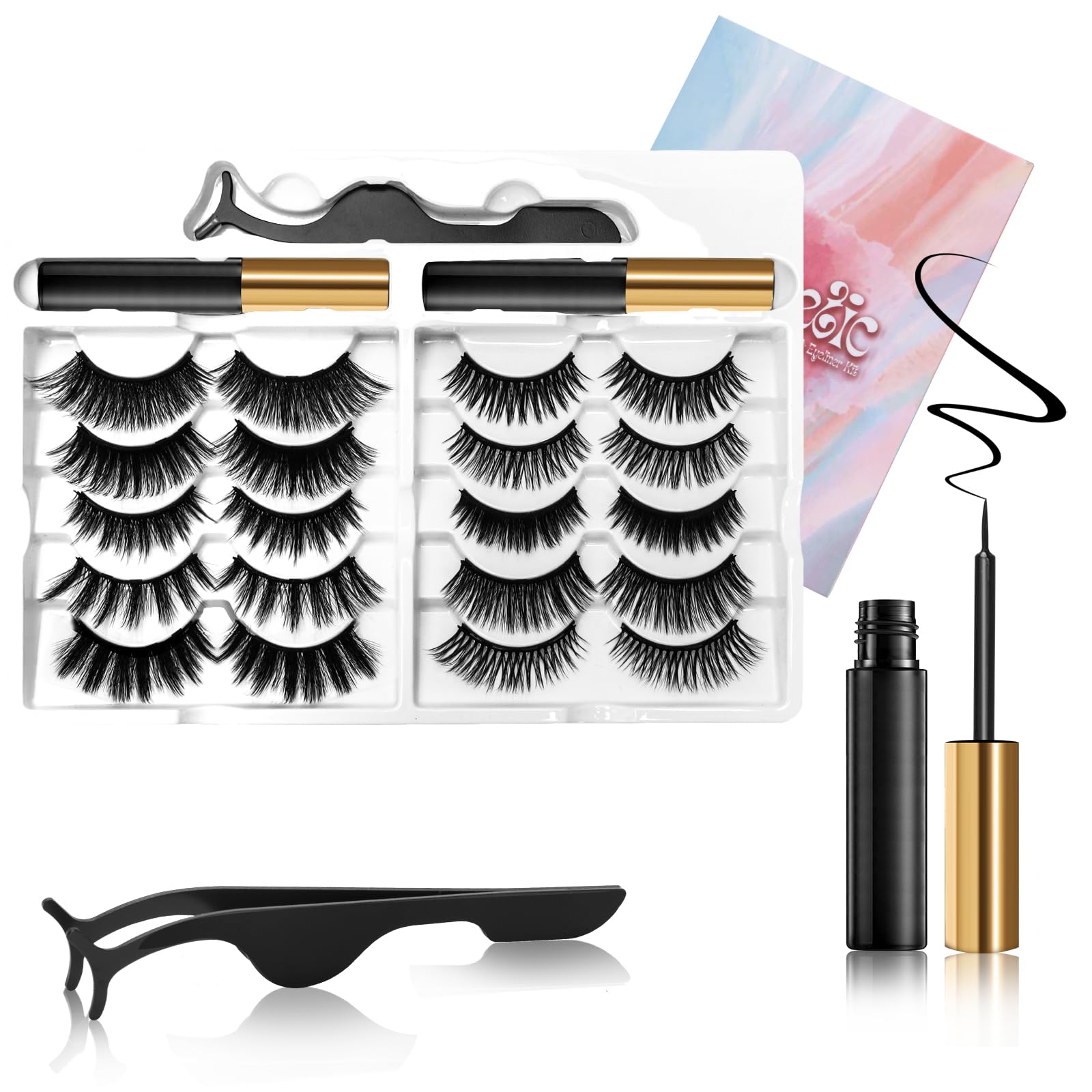 XMGHCK magnetic lashes kit with 10 pairs packaging for easy storage