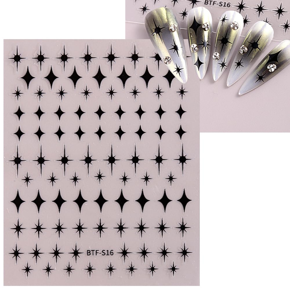 XMMXNBJ star decals suit gel and acrylic manicures for versatility.