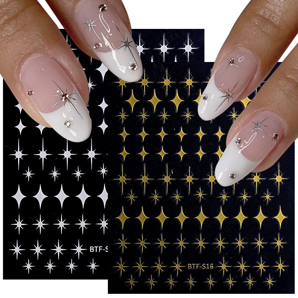 XMMXNBJ self-adhesive 3D star decals for nails with lasting wear.