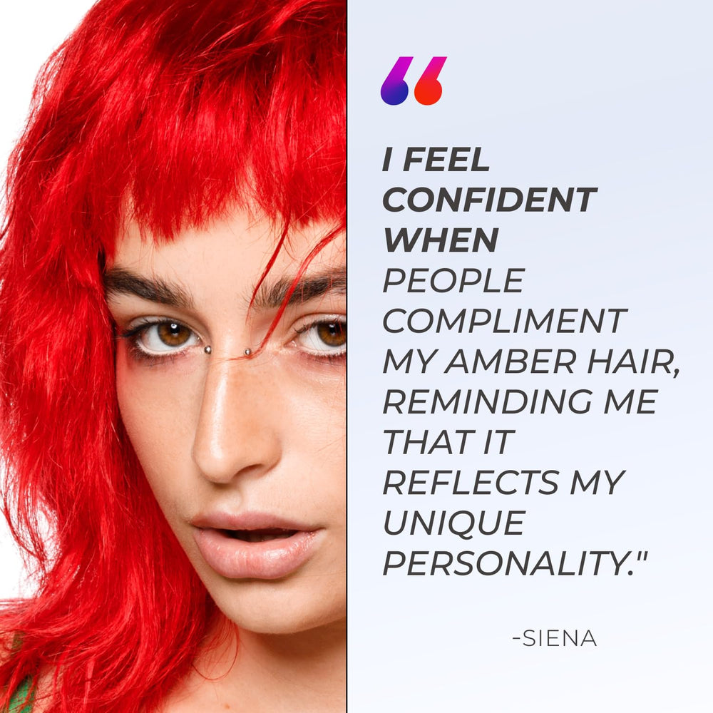 XMONDO Color Amber Mask rinse demonstrates easy cleanup and gradual fade.