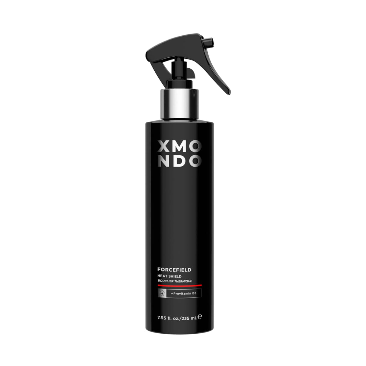 XMONDO Hair Forcefield heatshield bottle for easy grip and controlled application.