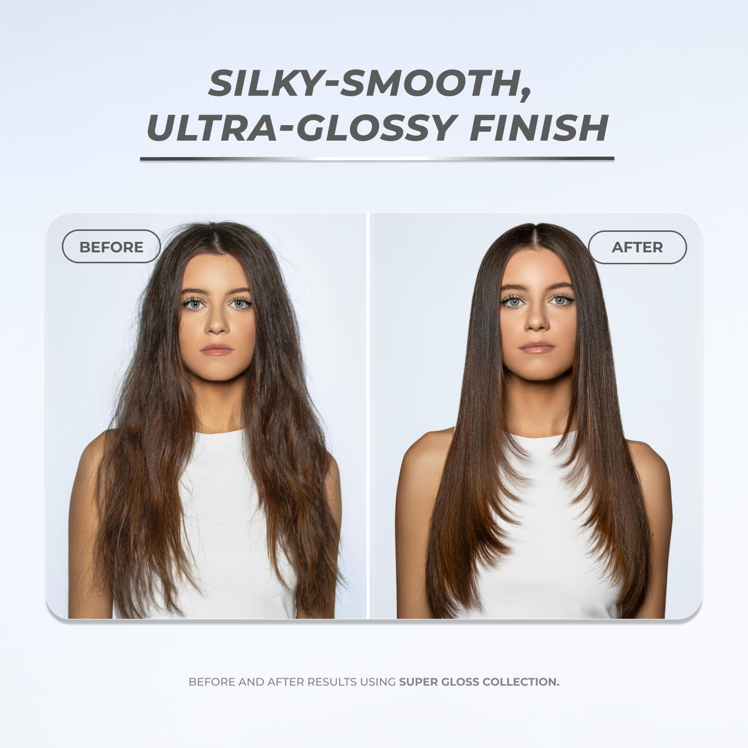 XMONDO Hair Super Gloss Texture swirl shows lightweight, non-greasy finish.