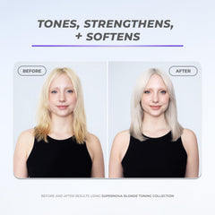 XMONDO conditioner pump dispenses a violet-toned formula for blonde toning.