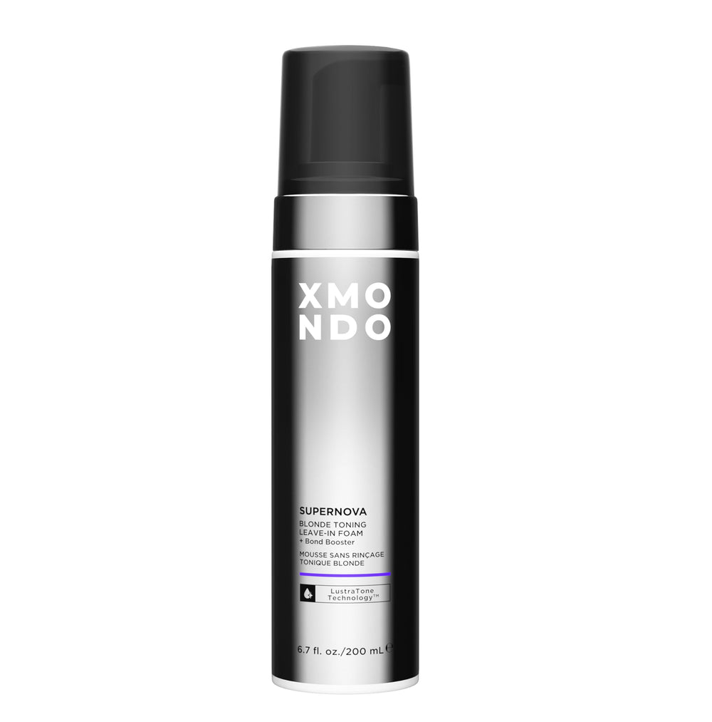 XMONDO Supernova blonde toning foam bottle reduces brassiness between salon visits