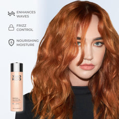 XMONDO conditioner pump demonstrates easy application on damp hair