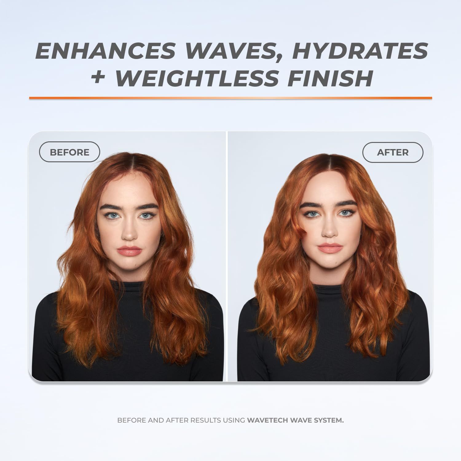 Hands applying XMONDO Wave Cream to damp hair for even distribution