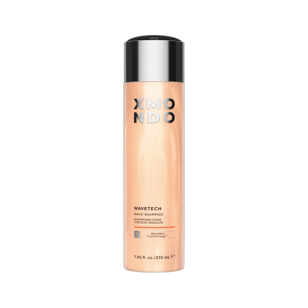 XMONDO Hair Wavetech Shampoo bottle promoting hydration for defined waves.