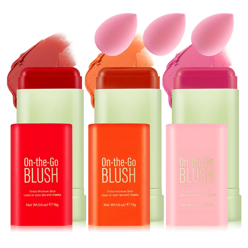 XMXueMei pink blush stick for natural, buildable flush
