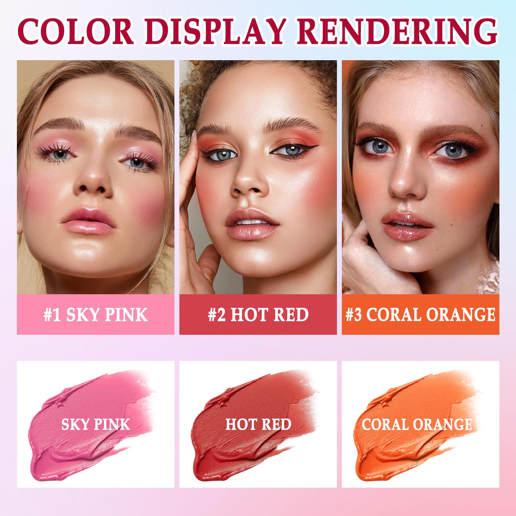 XMXueMei red blush stick for vibrant, long-lasting color