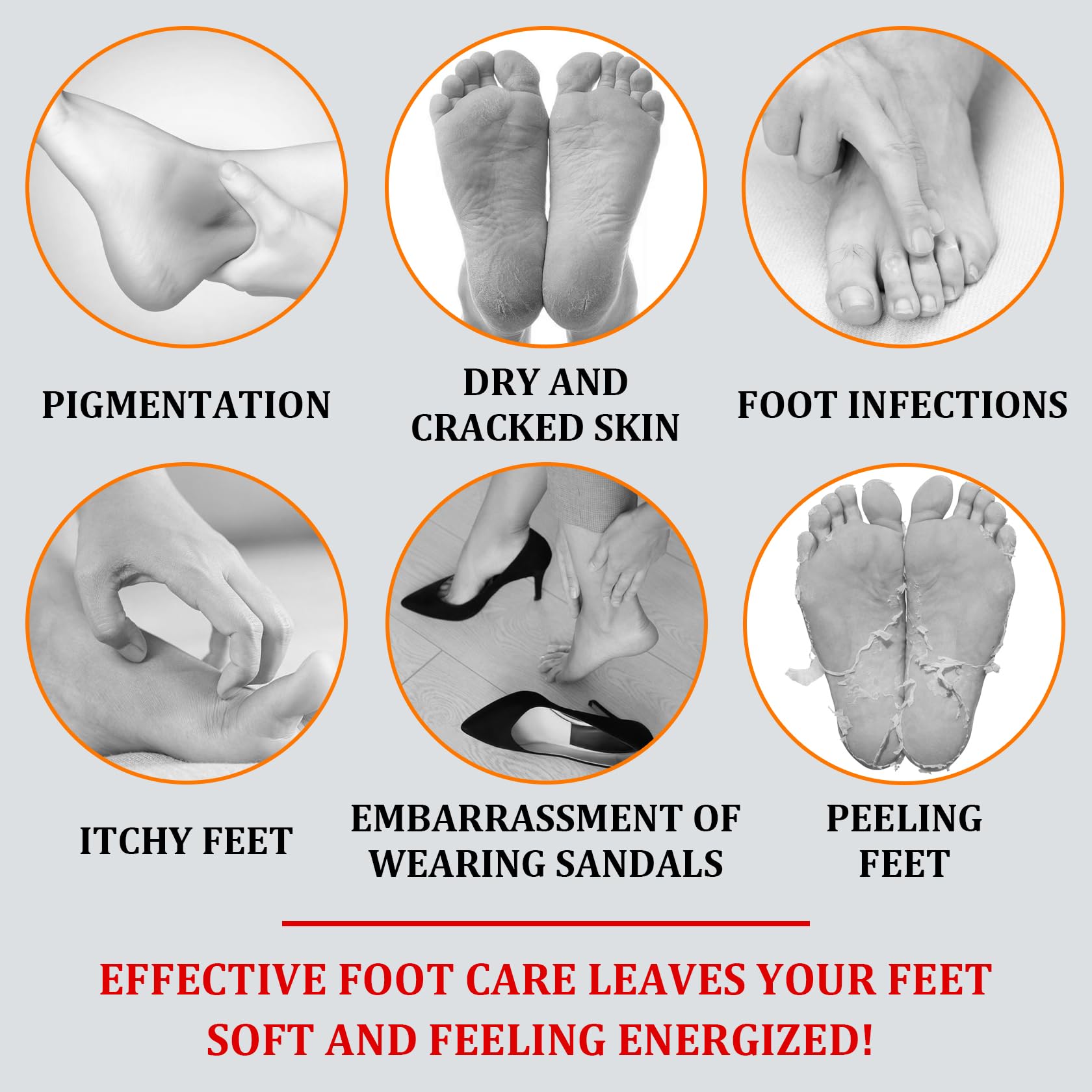 XMXueMei Foot Peeling Spray applied to feet showing easy exfoliation and hydration