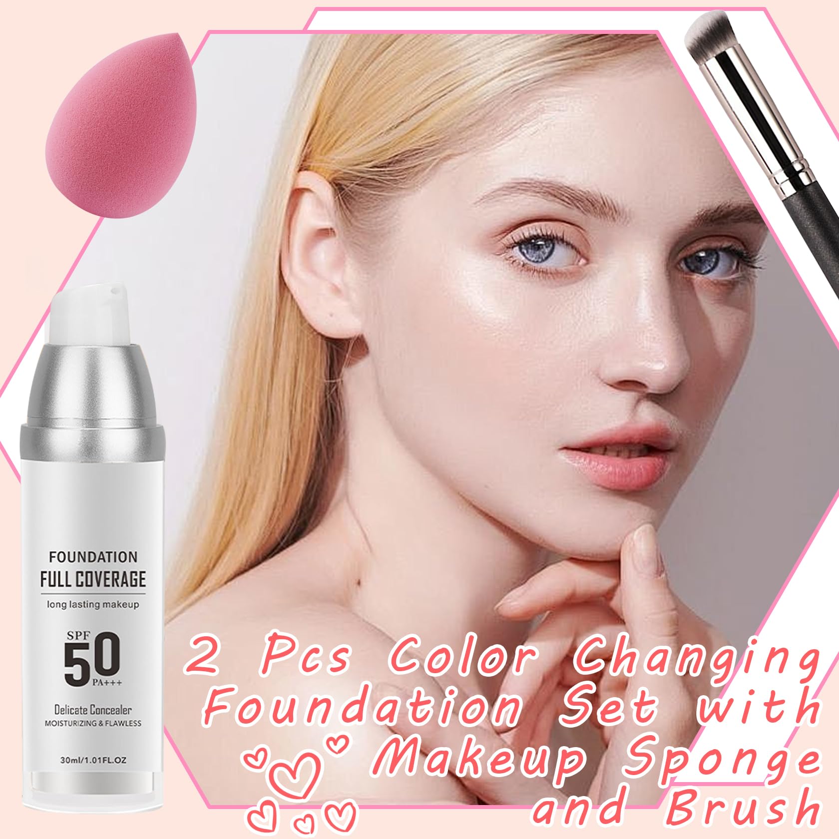 XMXueMei foundation brush showcases smooth application for a flawless base.