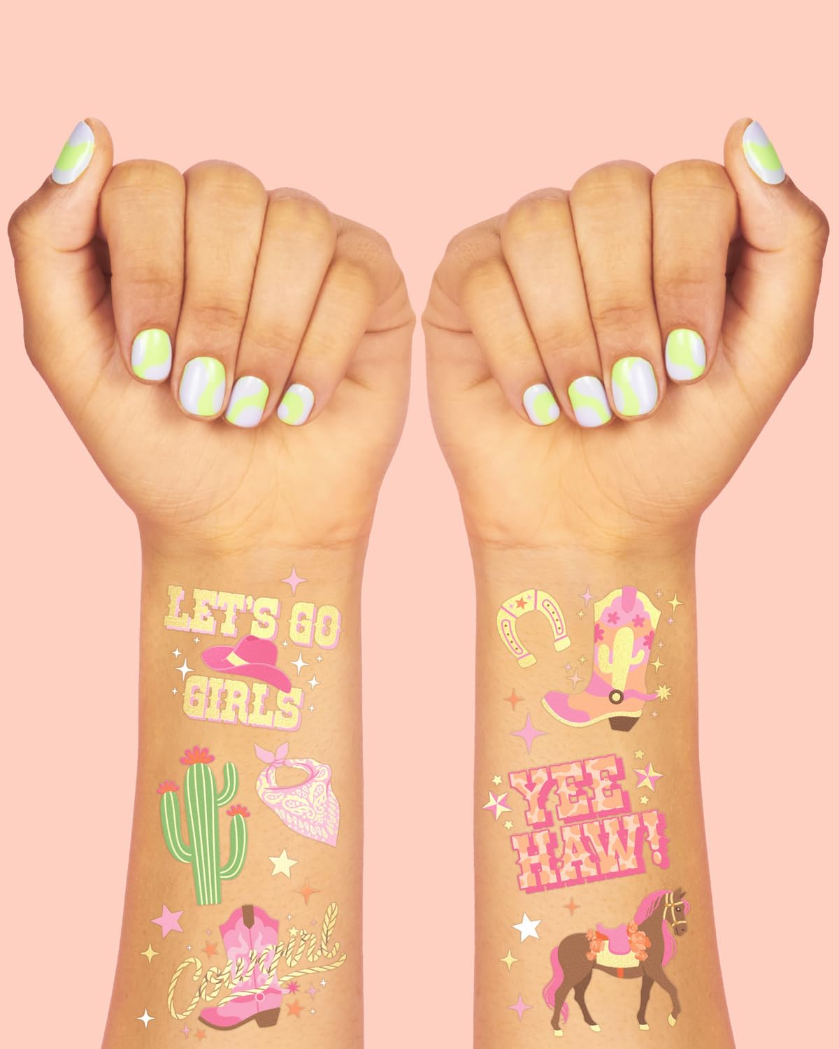 xo Fetti cowgirl tattoos cactus motif sparks western vibe at events