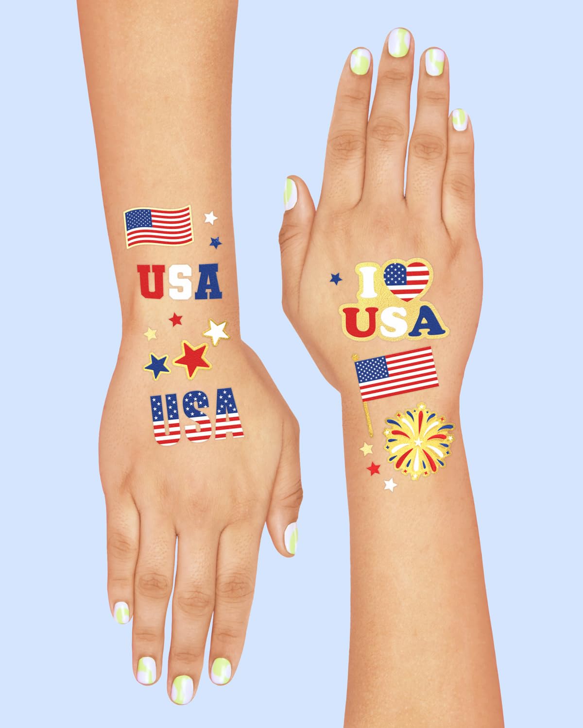 xo, Fetti size-8-25x6inches tattoo fits arms and ankles easily.