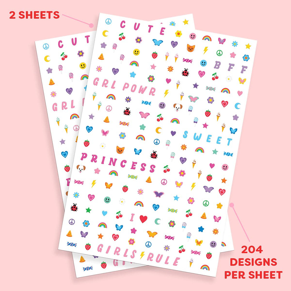 xo Fetti nail stickers with pets and cats for playful party nails