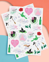 xo, Fetti witch hat tattoos design adds magical vibes to kids' birthdays and events.