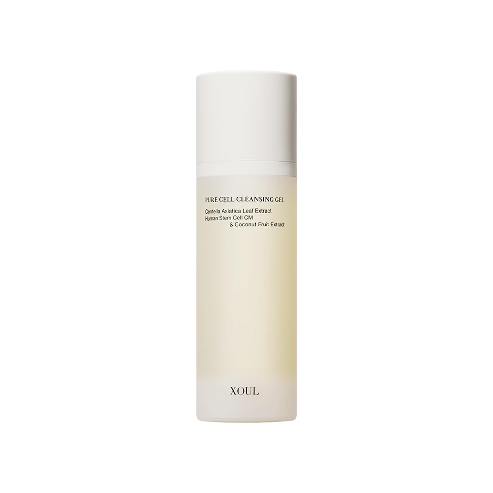 XOUL Pure Cell Cleansing Gel bottle with gentle foam for daily cleansing.