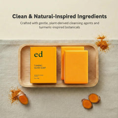 XPDGVS Ed Turmeric Glow Soap lather shot emphasizes nourishing oils and soft post-cleanse feel