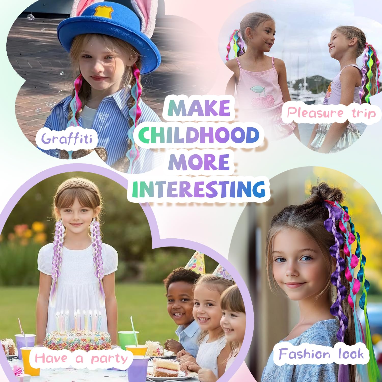 XRACEPHOL safe, gentle fibers ideal for children's hair styling