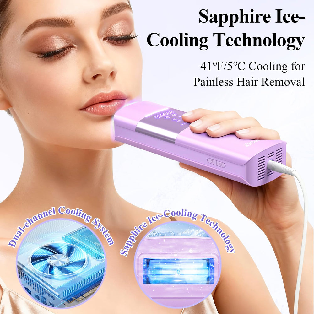 Xsoul Laser Hair Removal auto and manual modes for precision.