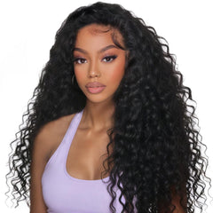 XSY Deep Wave Half Wig 20 Inch front view showing natural blend