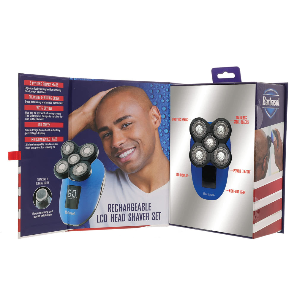 XTREME Barbasol LCD display shows battery level for easy recharge timing