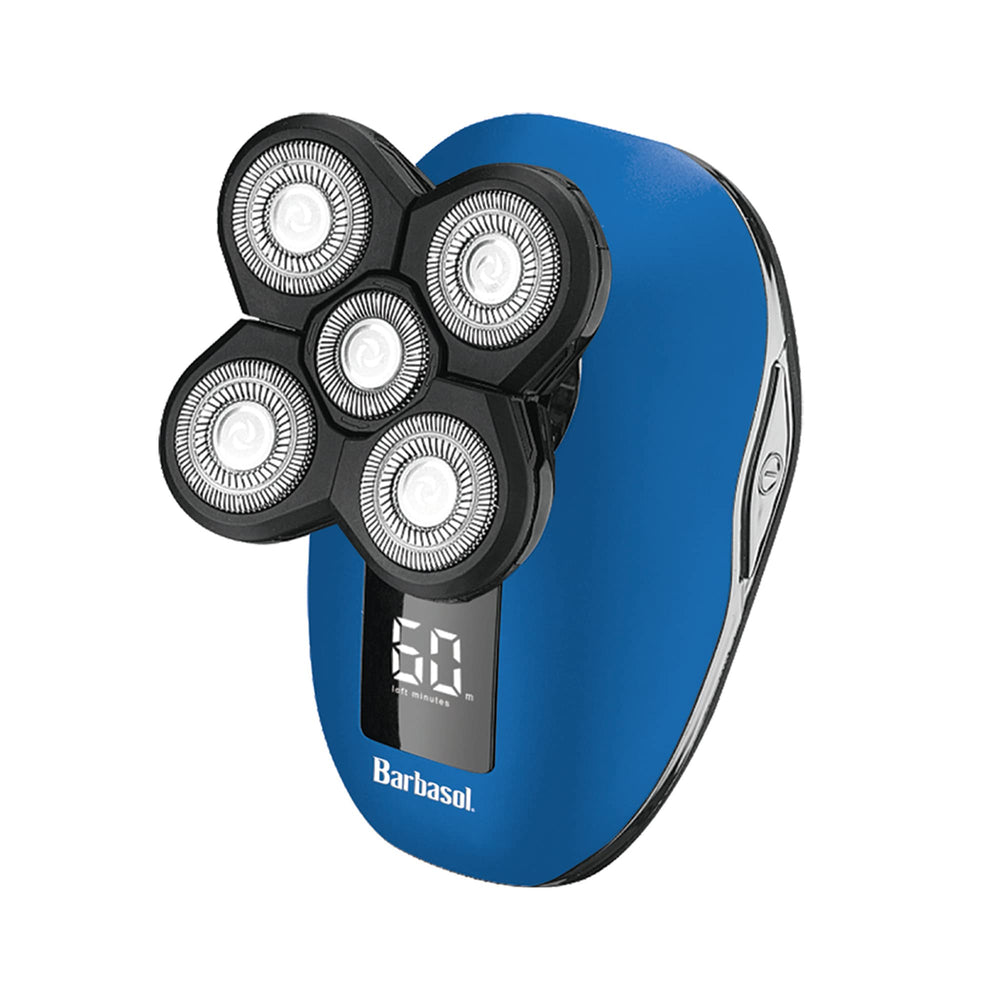 XTREME Barbasol rotating heads closeup highlights the five-head system for a personalized shave