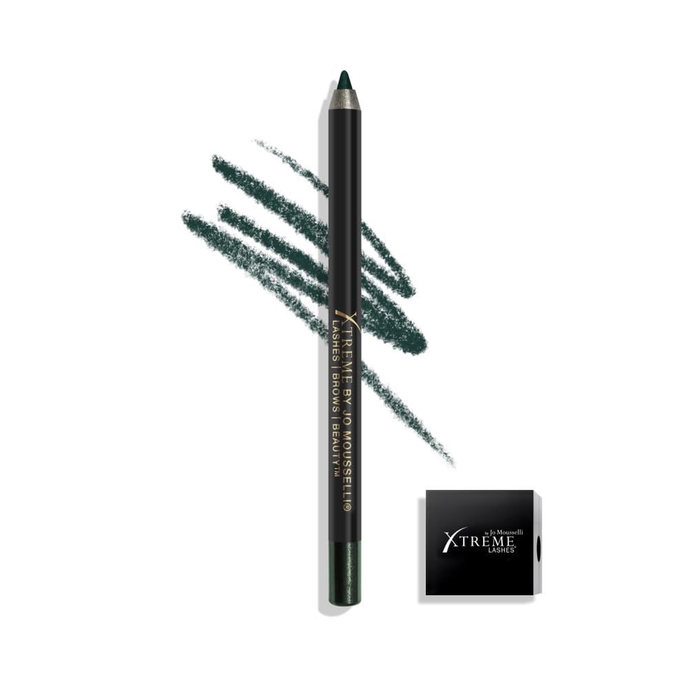 Xtreme Lashes GlideLiner Forest Green pencil close-up for precise lash line.