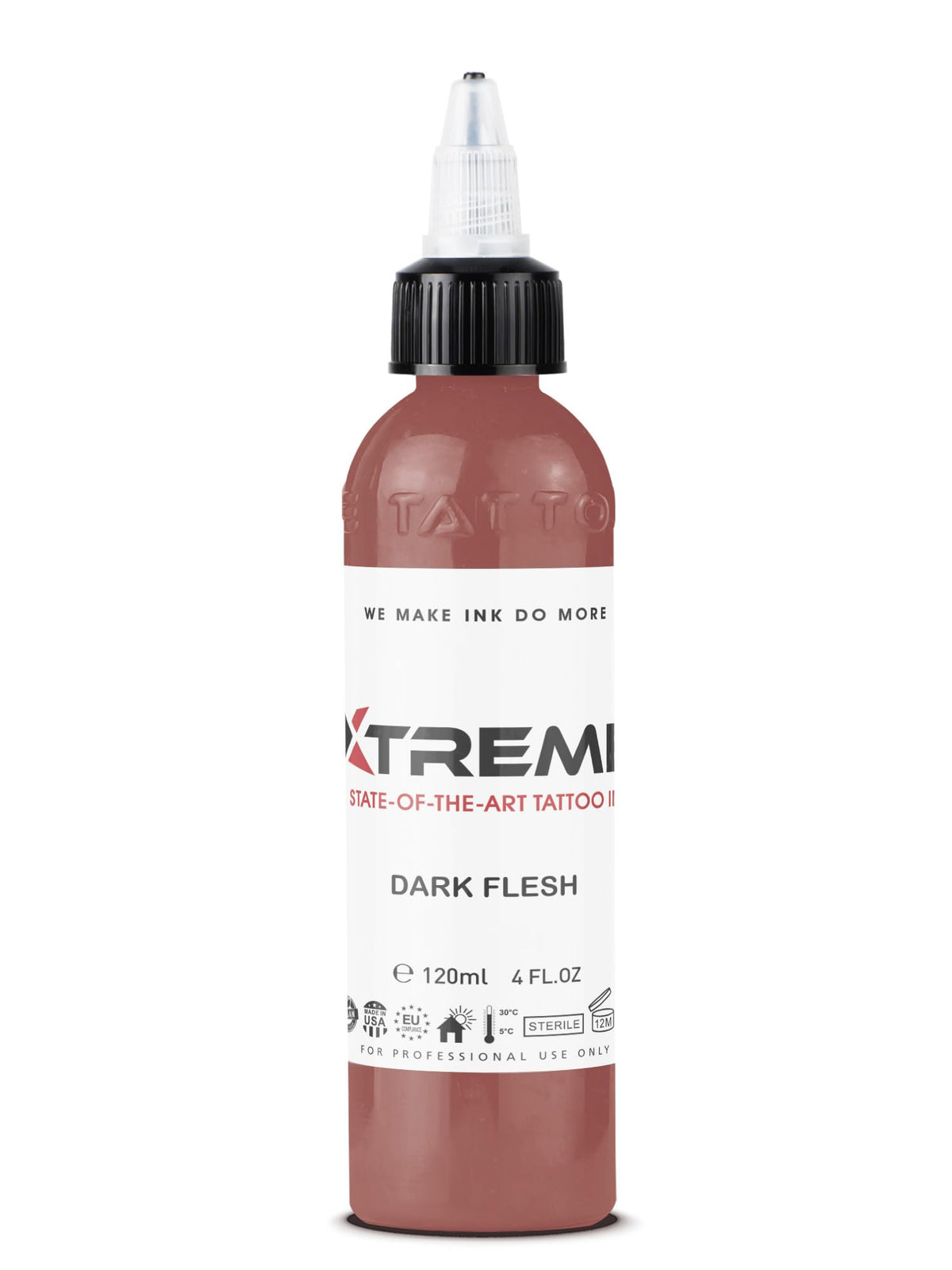 XTREME Tattoo Ink Flesh Tone Extra Dark 4 oz bottle for precise shading