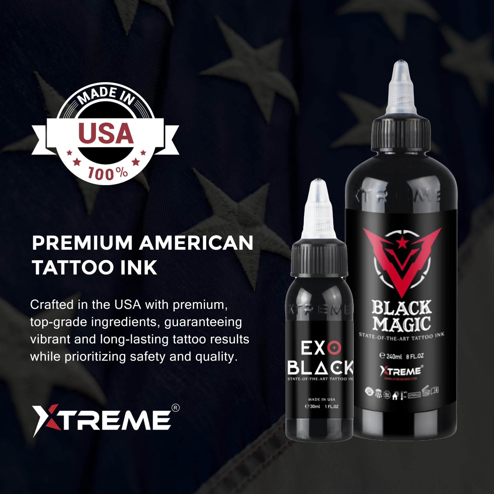 XTREME Tattoo Ink Gold Mine dispersion reveals flawless water-based pigment.