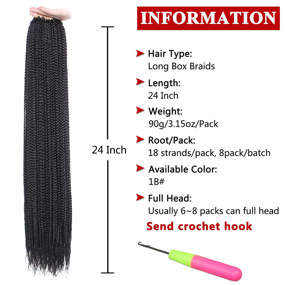 XTREND long black synthetic hair at 24 inches for versatile styling.