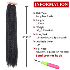 XTREND long black synthetic hair at 24 inches for versatile styling.