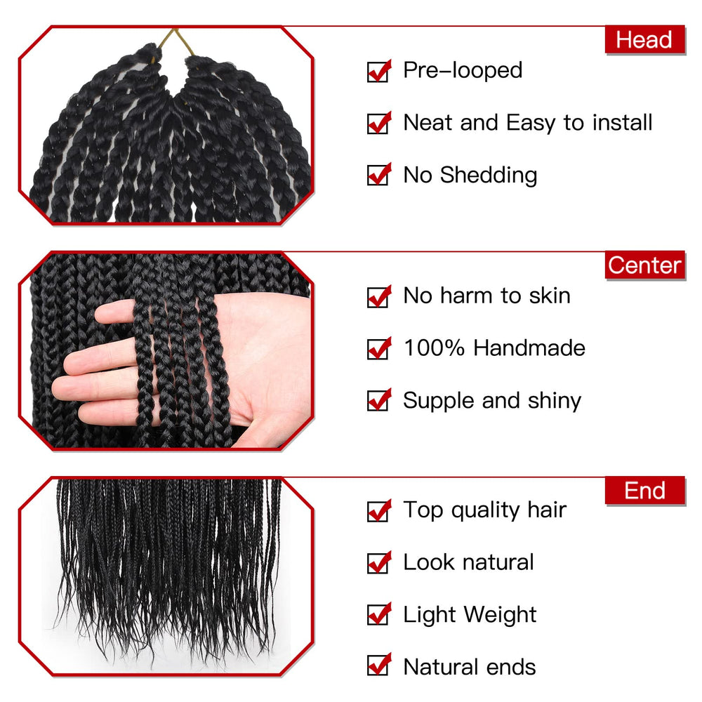 XTREND pre-looped crochet hair closeup highlighting easy installation