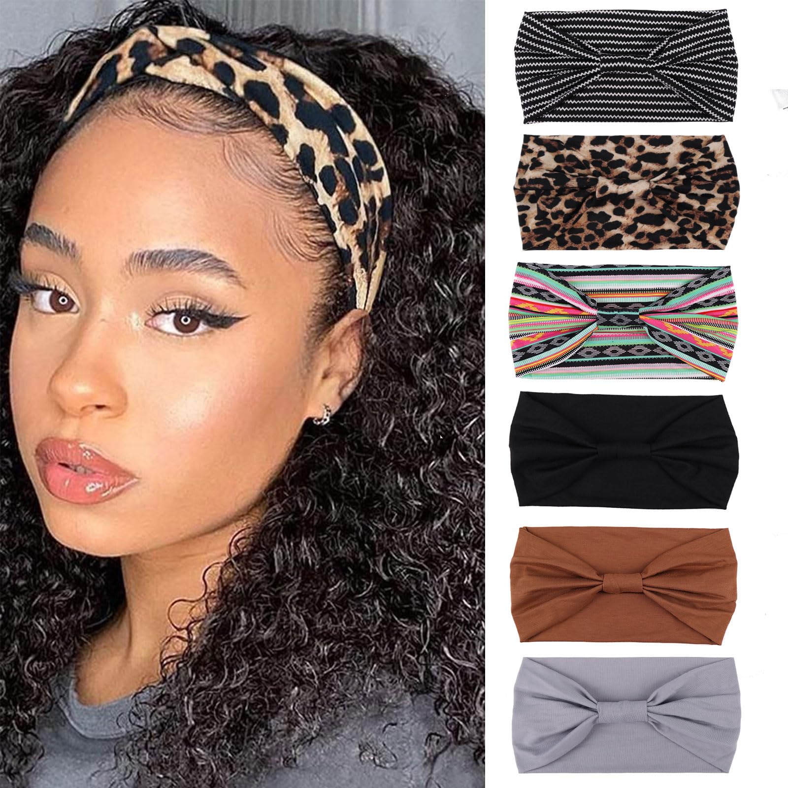 XTREND wide headbands boho solid color—comfortable all-day wear