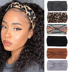 XTREND wide headbands boho solid color—comfortable all-day wear