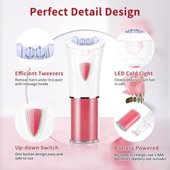 Xubioooo epilation head close-up shows titanium blades for gentle use