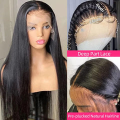 XUBULO Brazilian Remy virgin straight hair wig for long-lasting softness and styling.