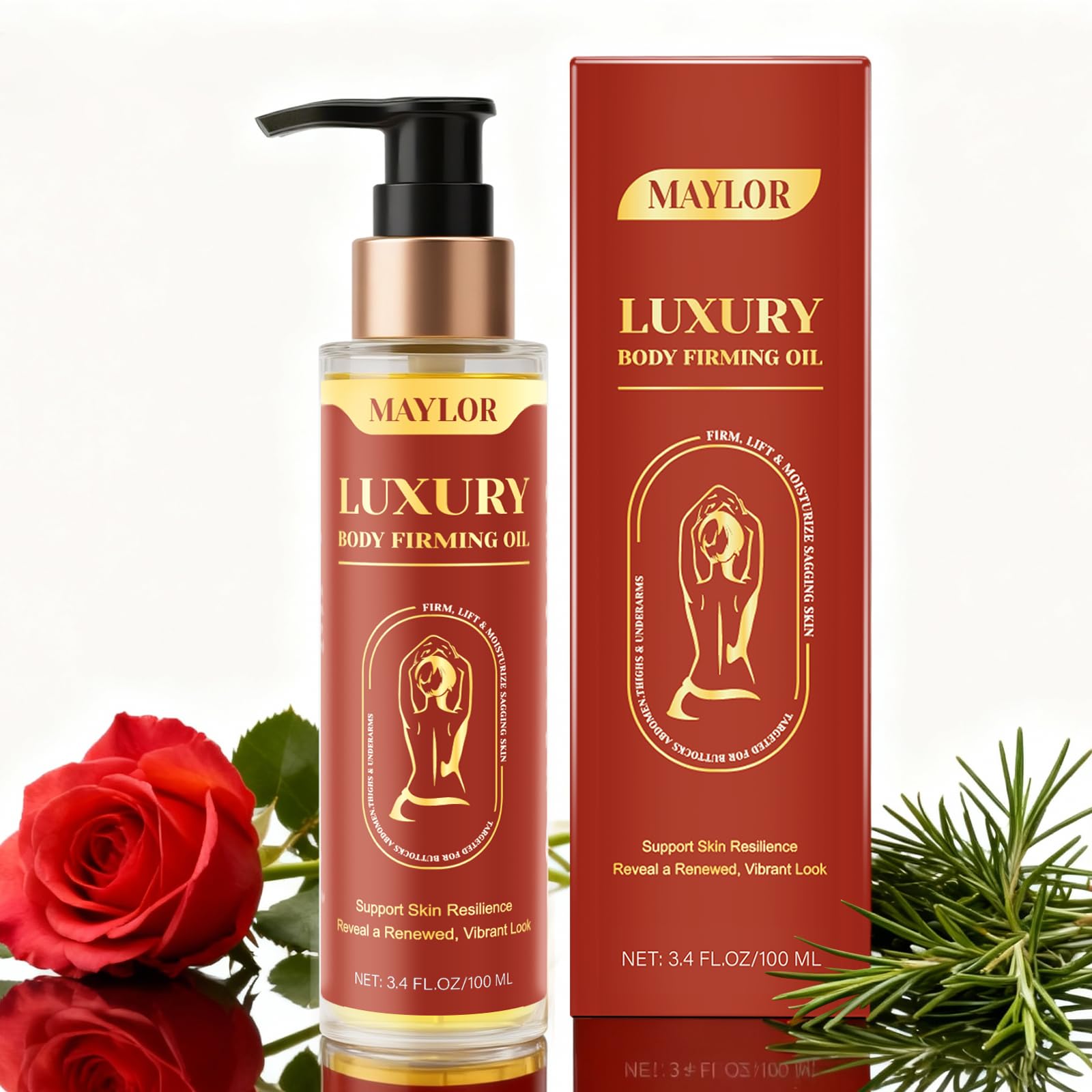 XUHUIT luxury body oil bottle pouring for hydration and glow