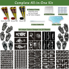 XWGLFT ink cones in black, brown, and dark red for bold color options.