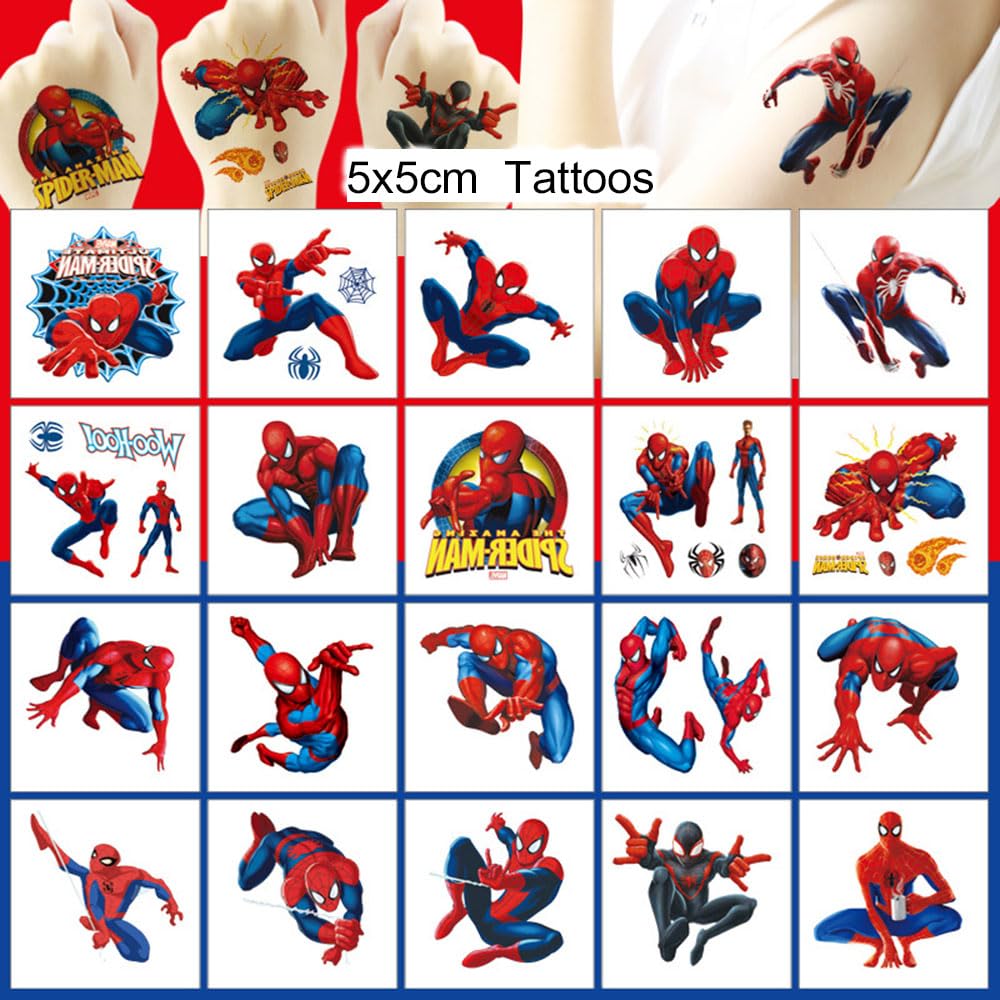 XXMML Spiderman tattoo designs preview for fun party activities