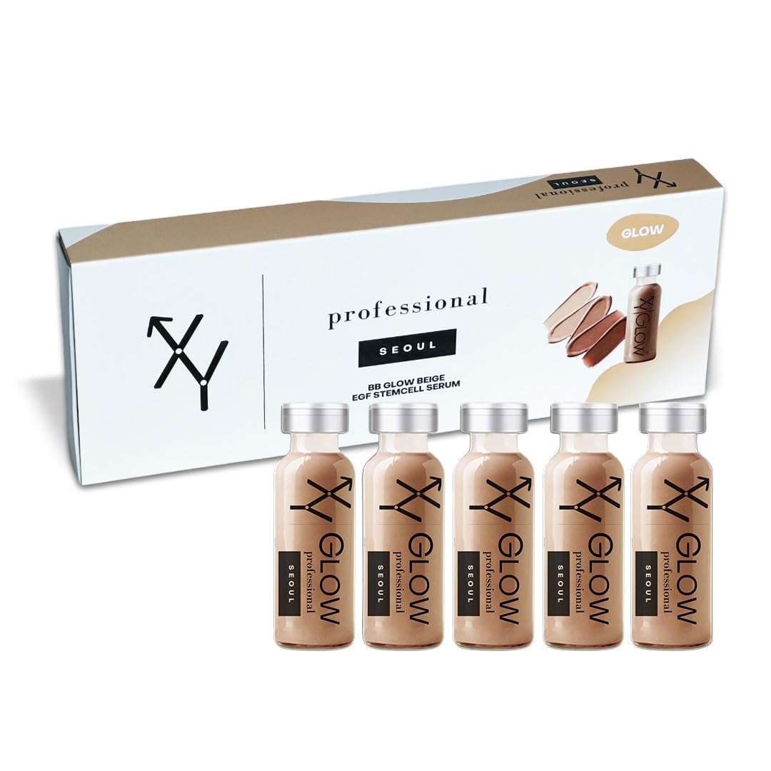XY Professional BB Glow foundation ampoule bottle shows a radiant, long-wearing glow.